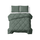 Sleeptime lazy dekbed Uni Grijs/Groen