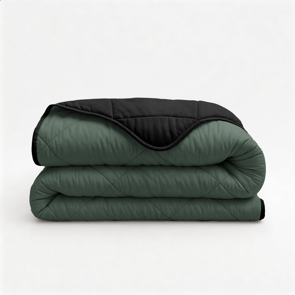 Sleeptime lazy dekbed Uni Groen/Zwart