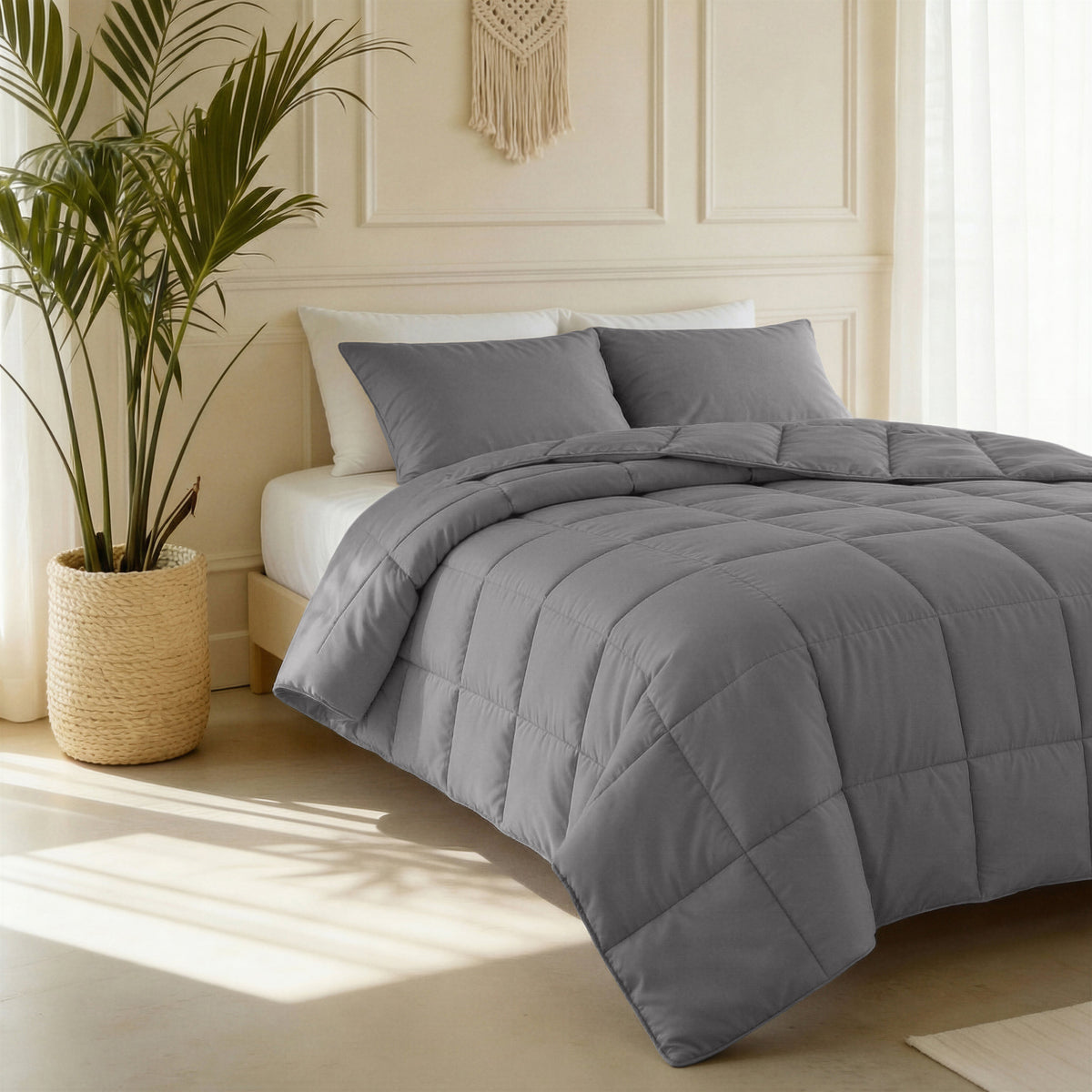 Primaviera Deluxe lazy dekbed percale antraciet
