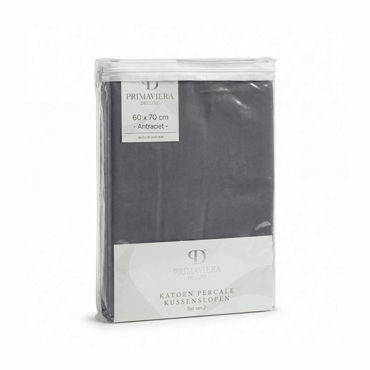 Primaviera Deluxe kussenslopen percale antraciet