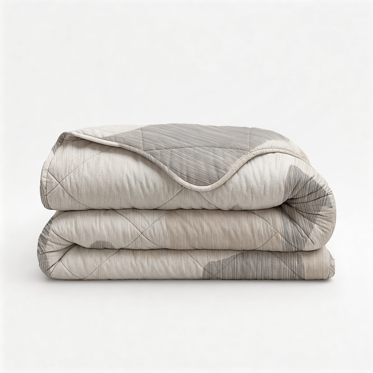 Sleeptime lazy dekbed Katoen Checkered Beige/Grijs