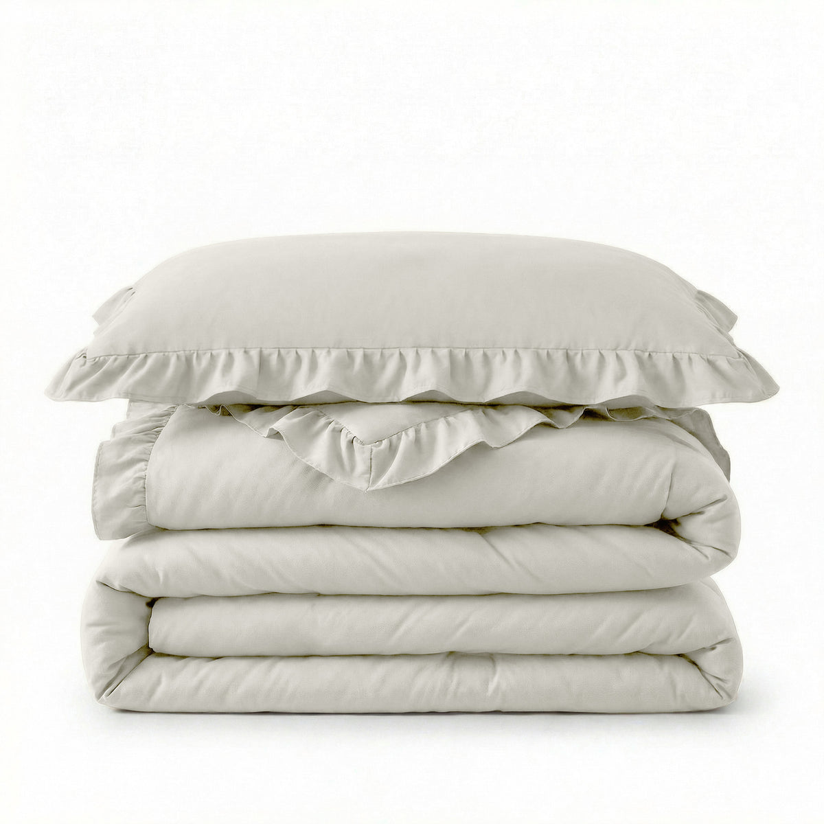 Sleeptime lazy dekbed Ruffles Gebroken Wit