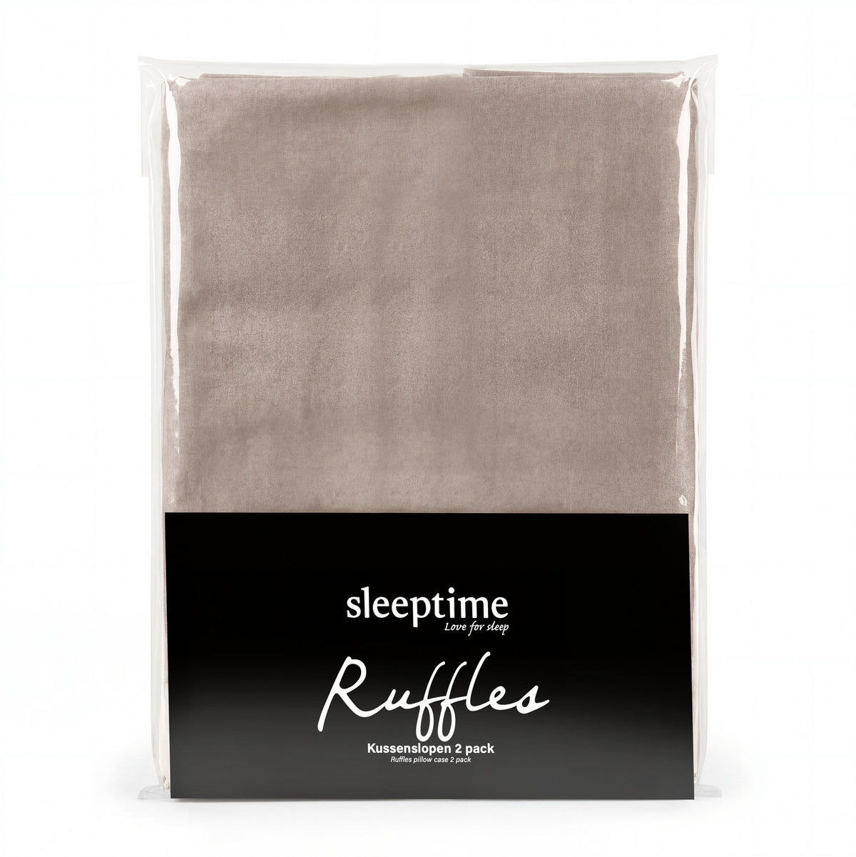 Sleeptime kussenslopen Ruffles Taupe