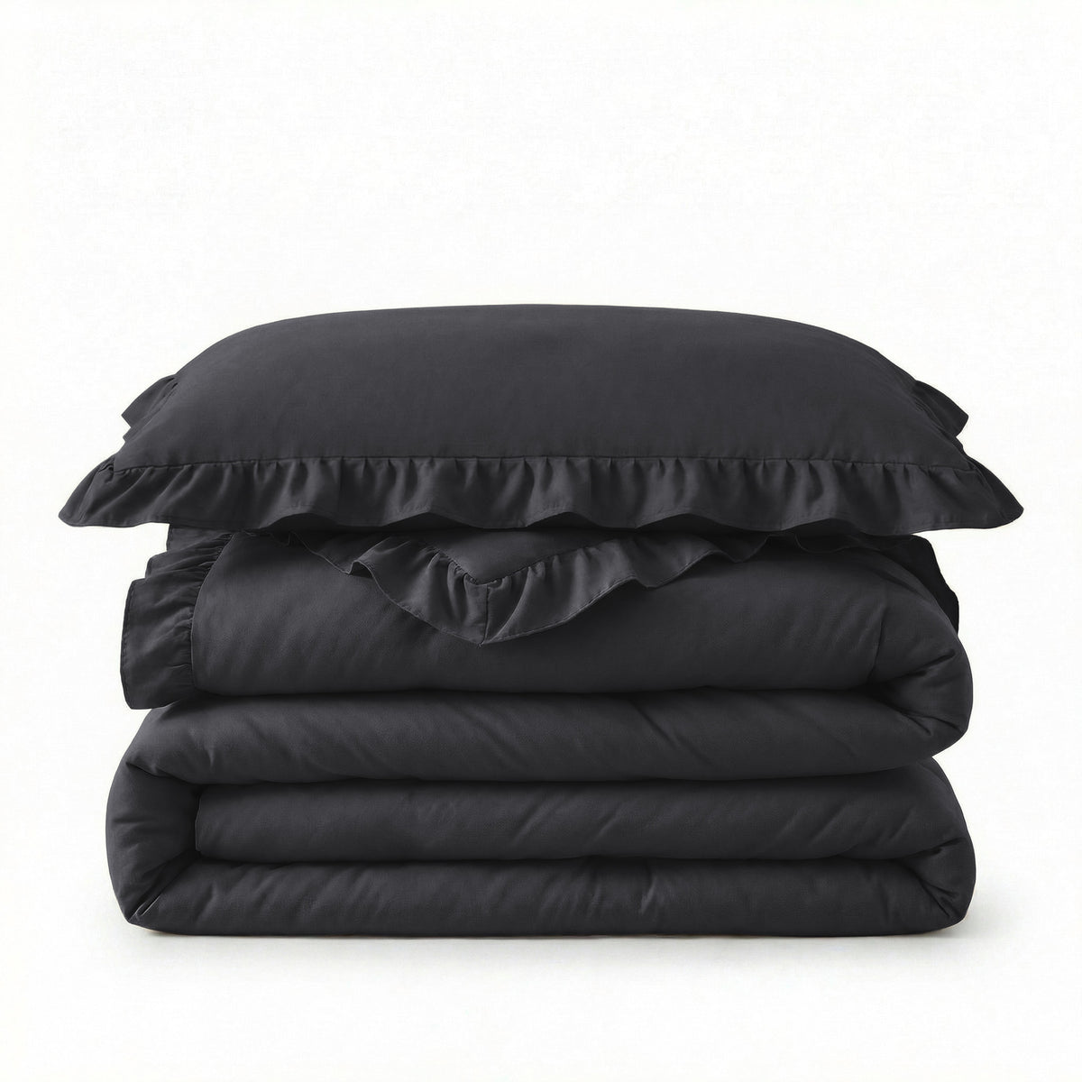 Sleeptime lazy dekbed Ruffles Antraciet