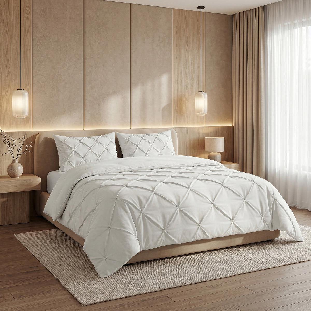 Sleeptime lazy dekbed Pintuck Off White
