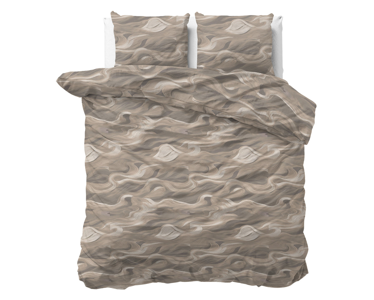 Sleeptime Dekbedovertrek Katoen Whirl Taupe