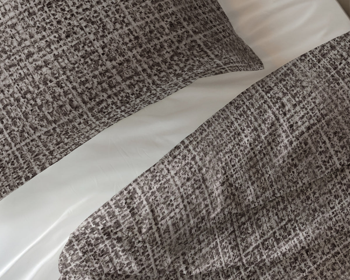 Sleeptime Dekbedovertrek Katoen Vintage Bruin/Taupe
