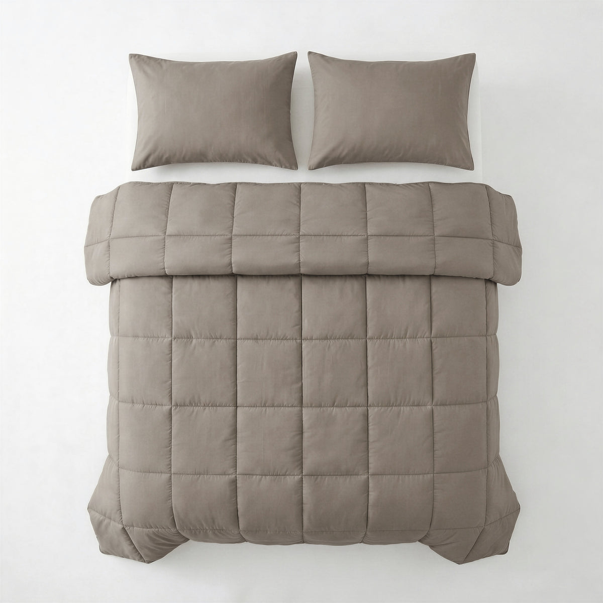 Primaviera Deluxe lazy dekbed percale taupe/bruin