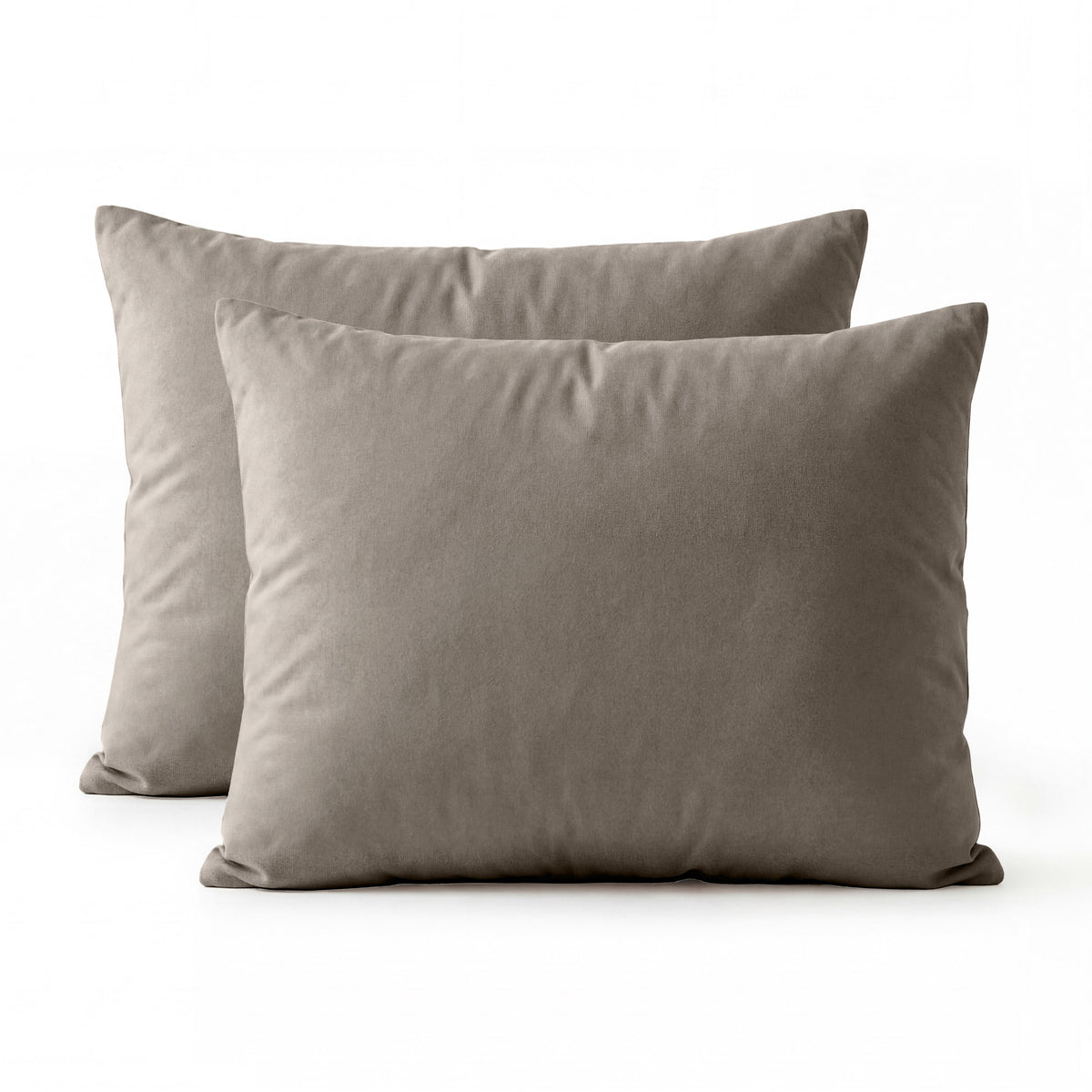 Primaviera Deluxe kussenslopen percale taupe/bruin