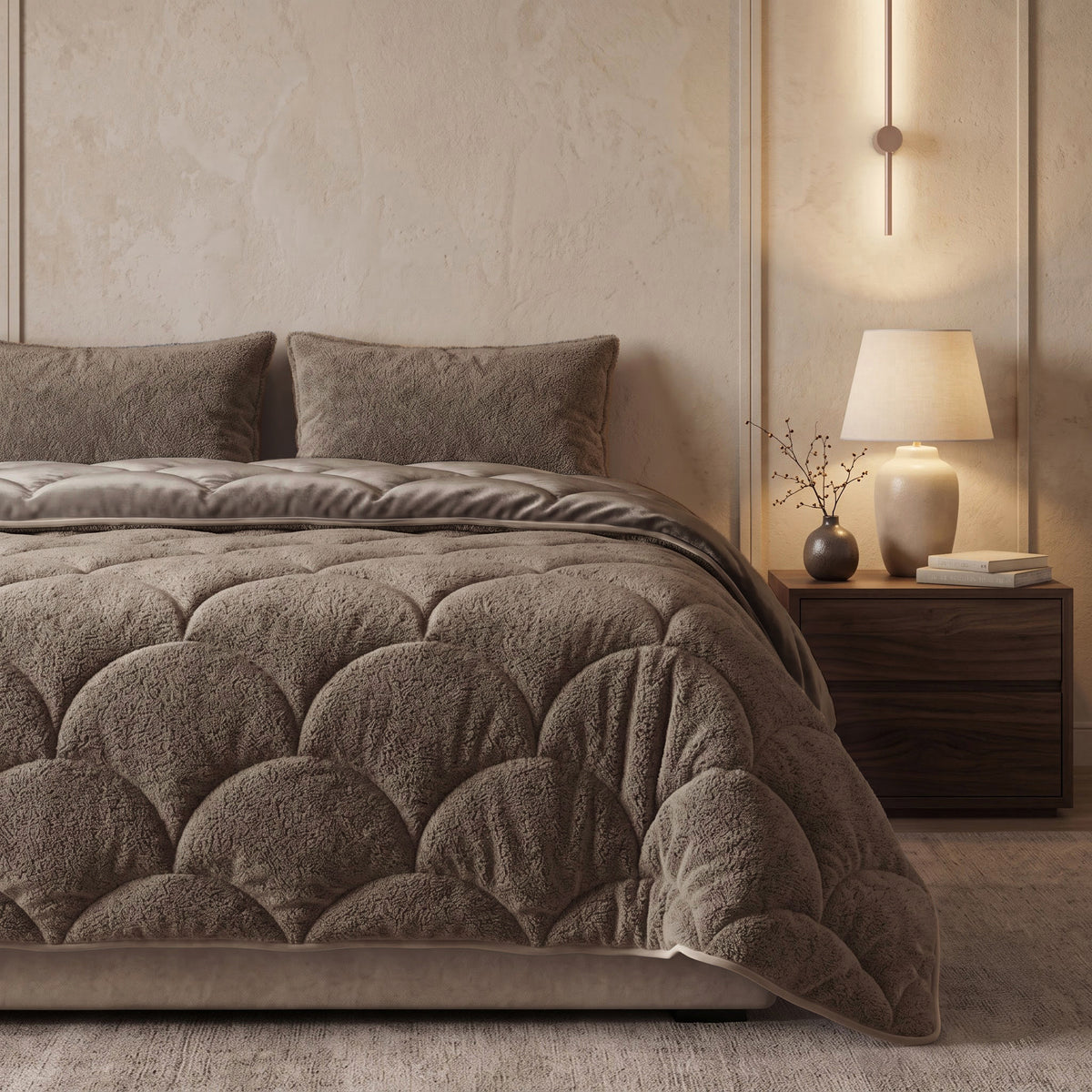 Sleeptime lazy dekbed Teddy/Velvet Taupe/Bruin