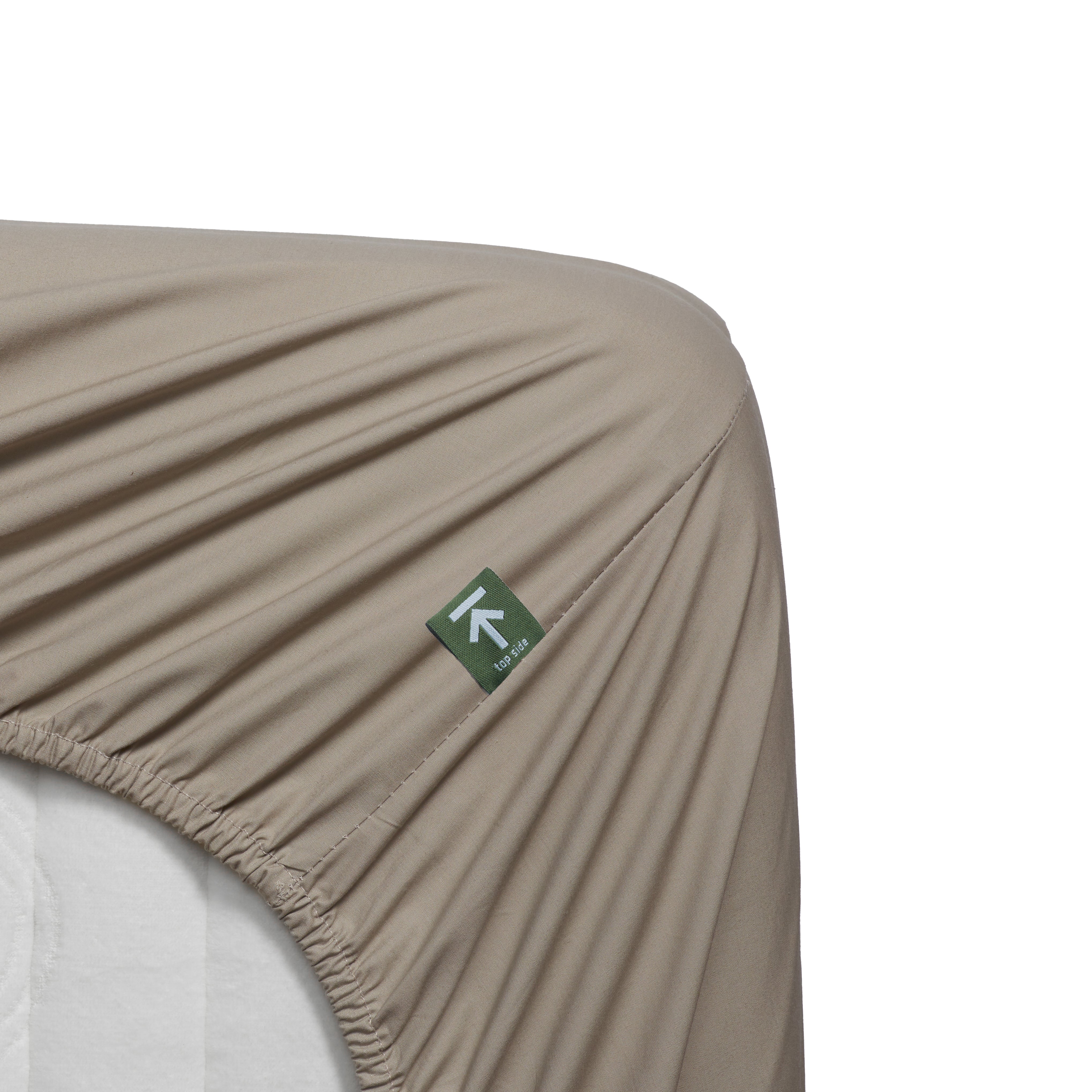 Beddinghouse split topper hoeslaken katoen percale sand