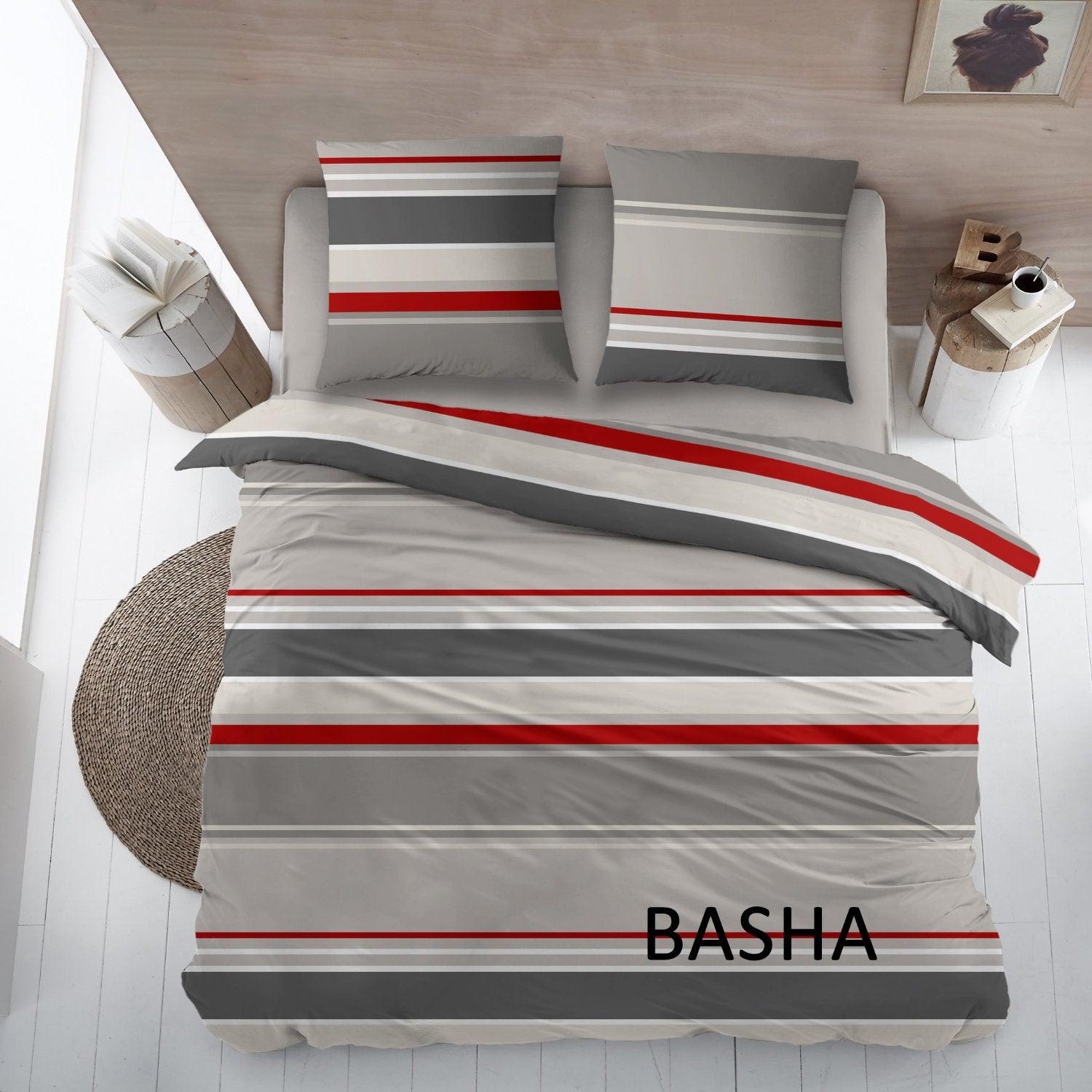 Bettbezug Baumwolle Basha Rot