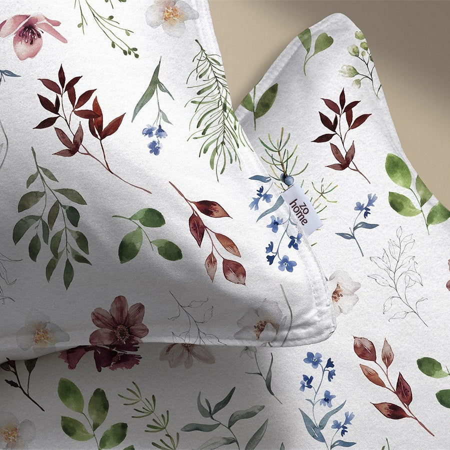 Zo Home Housse de Couette Flanelle Céleste