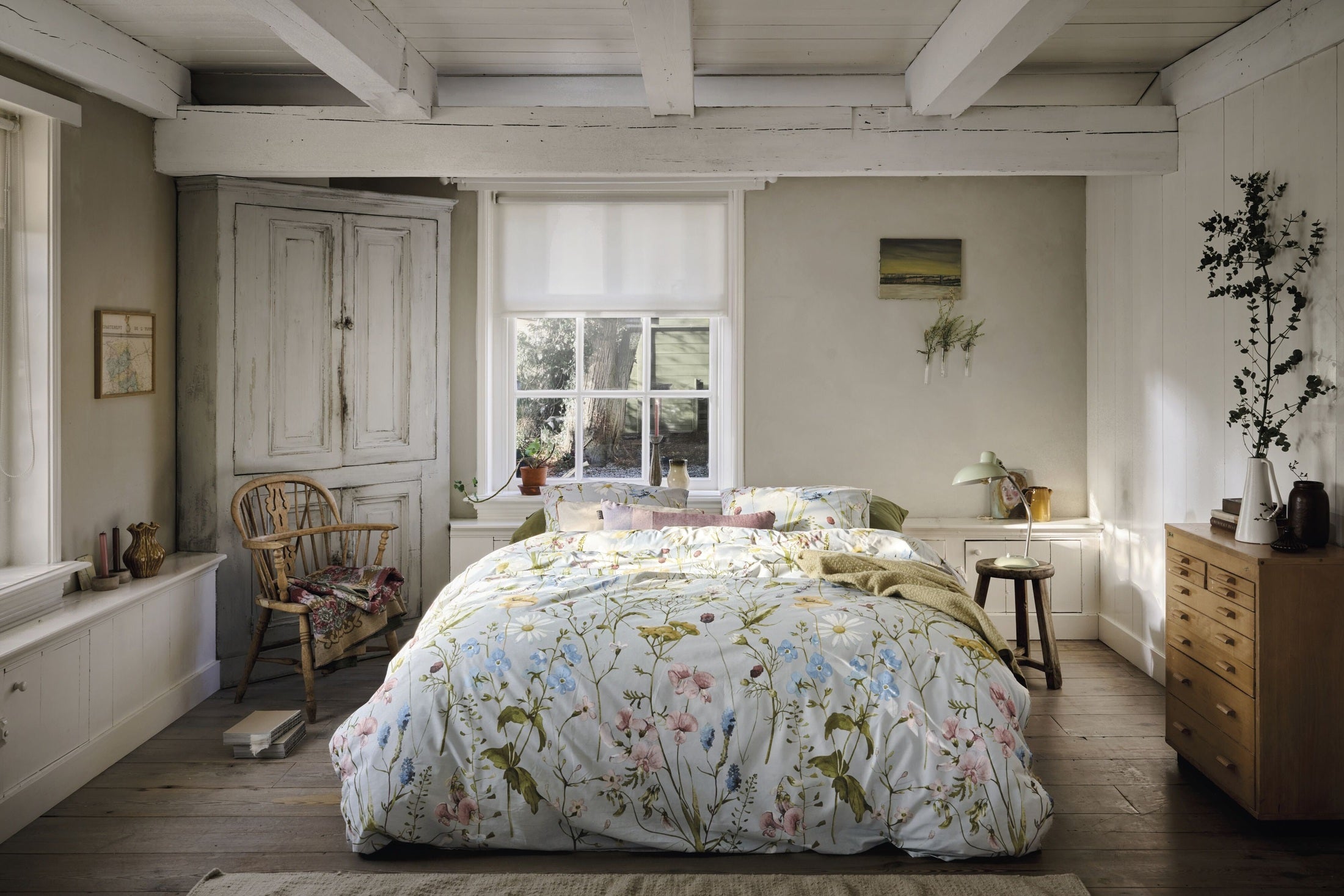 Ariadne at Home Dekbedovertrek Katoen Bloom Blauw