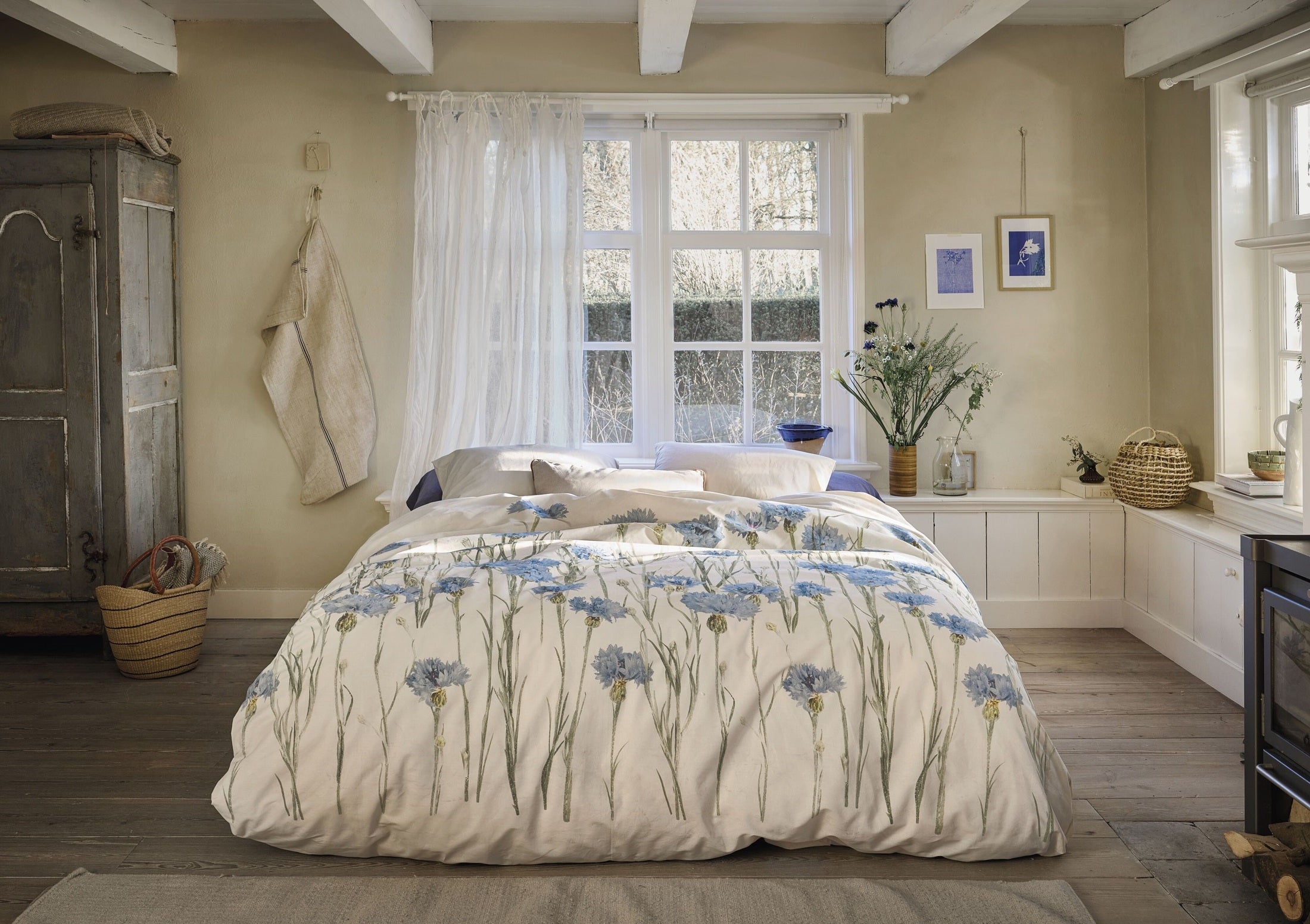 Ariadne at Home Dekbedovertrek Katoen Cornflower Zand