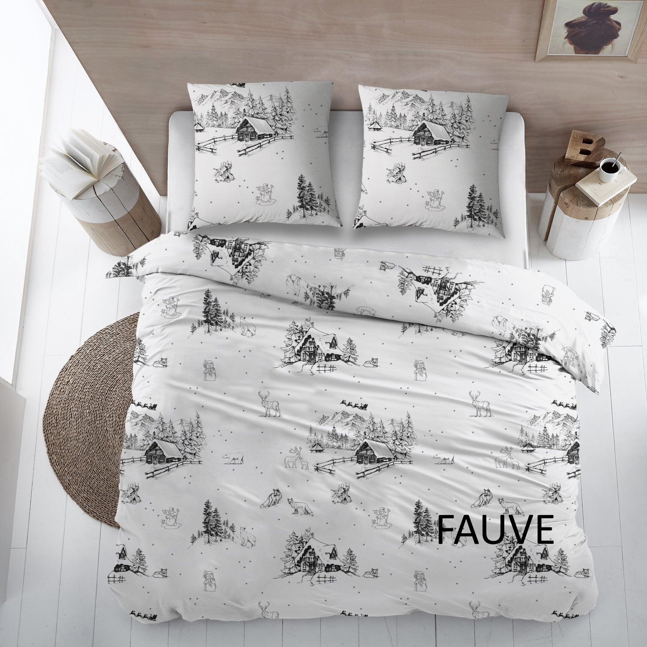 Baumwoll-Bettbezug aus Fauve-Flanell