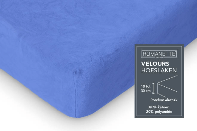 Romanette Hoeslaken Velours Lavendel