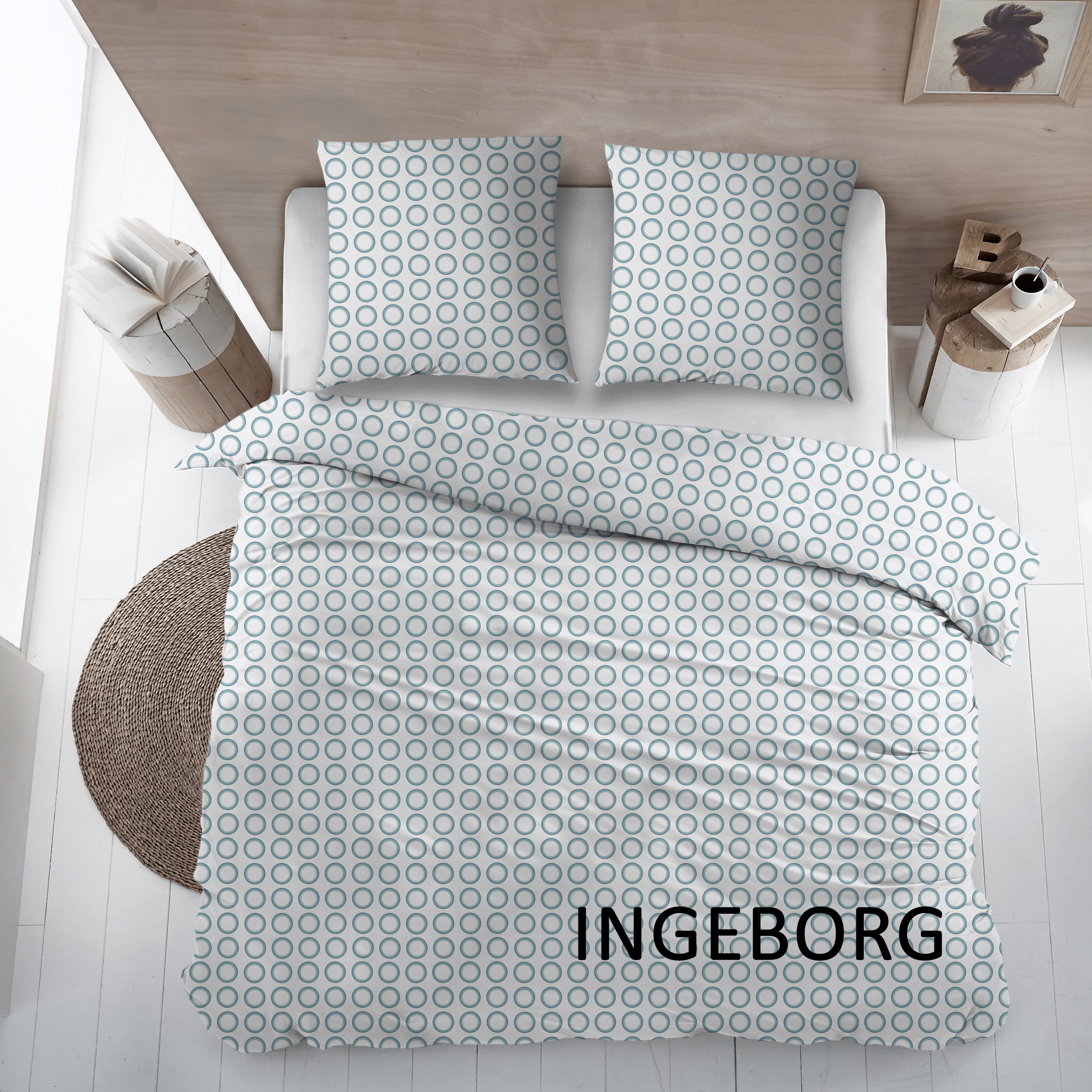 Sleepnight Dekbedovertrek Flanel Ingeborg Blauw
