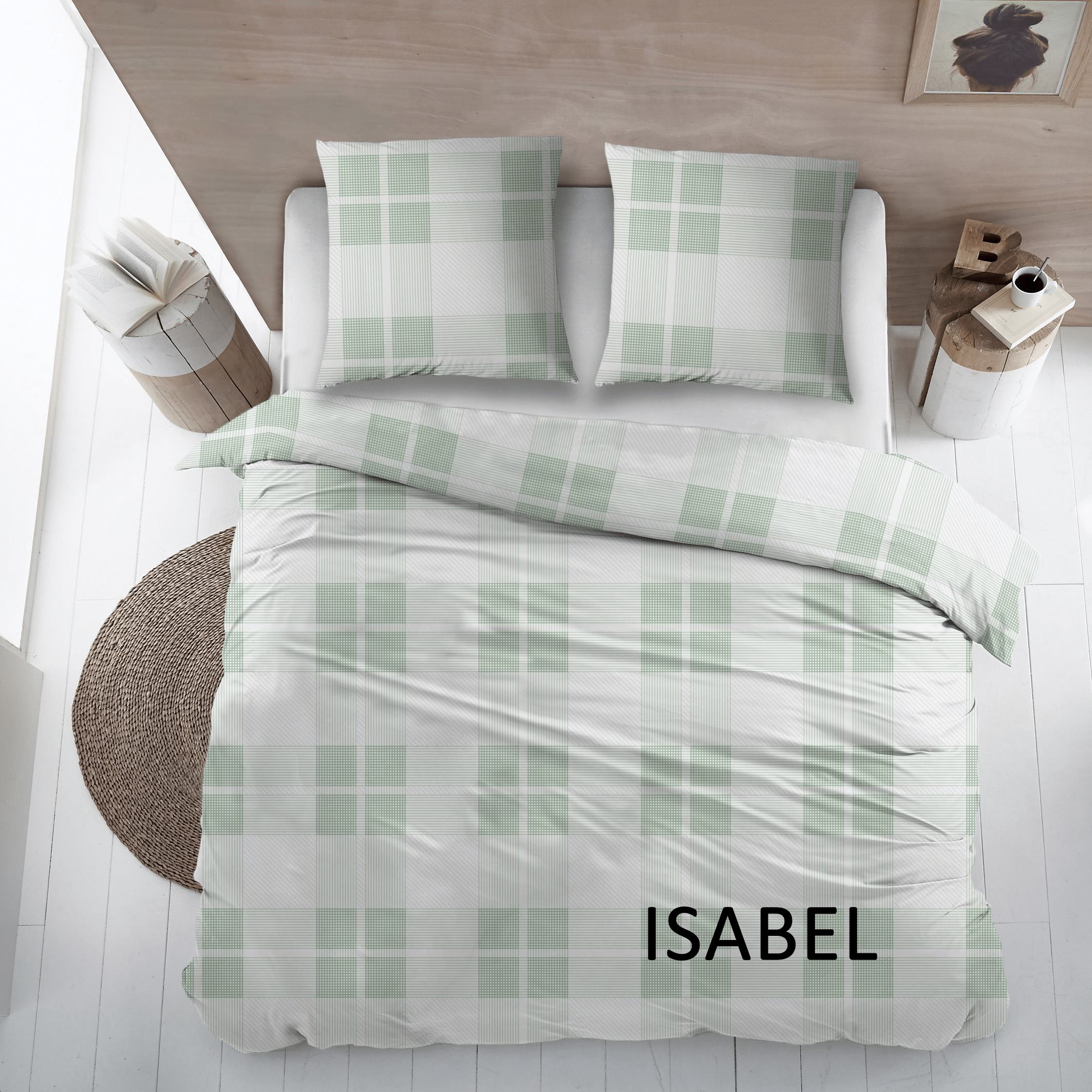 Sleepnight Lakenset Flanel Isabel Groen