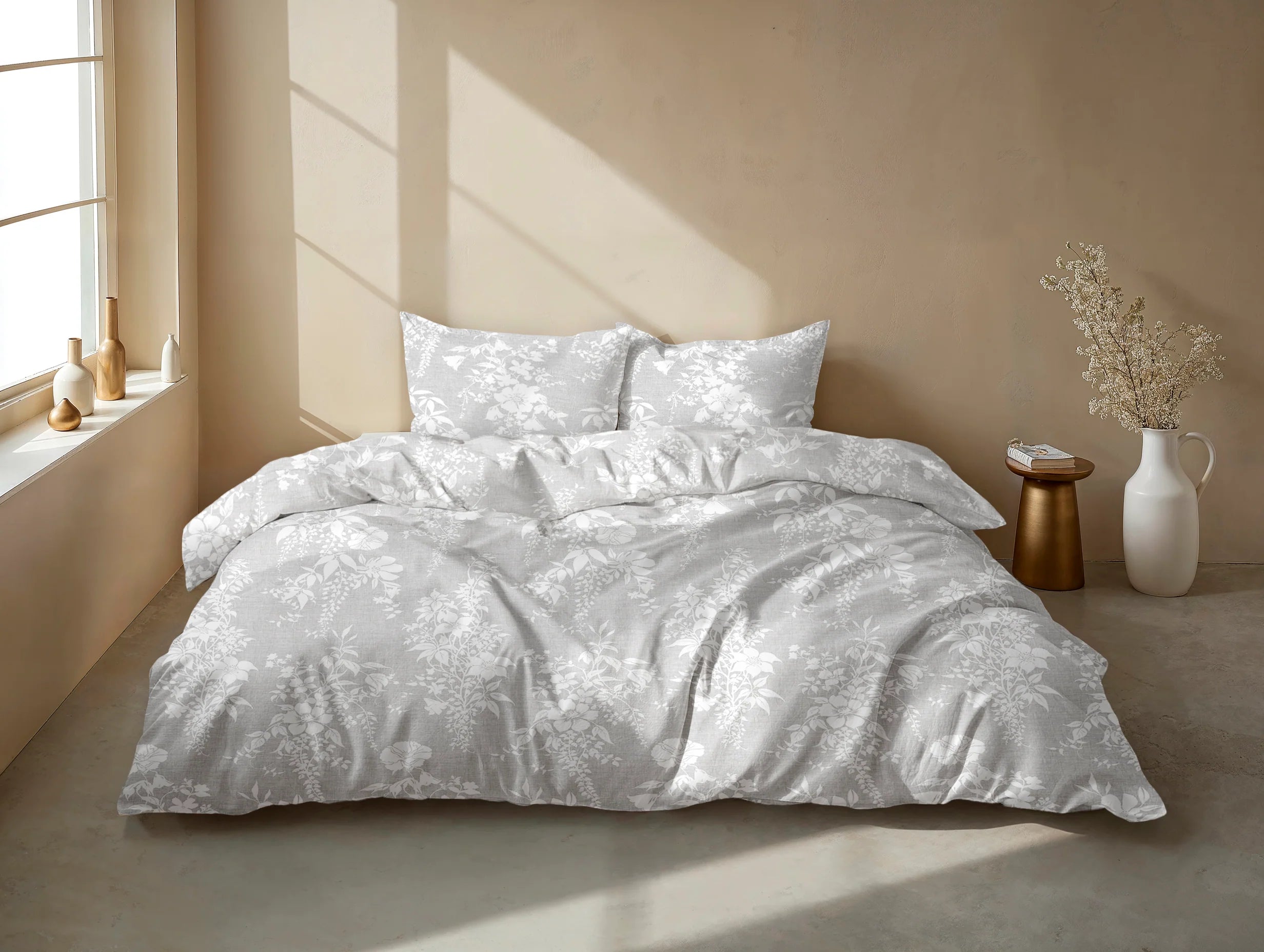 Zo Home Dekbedovertrek Katoen Ibisco di Lino Dove Grey