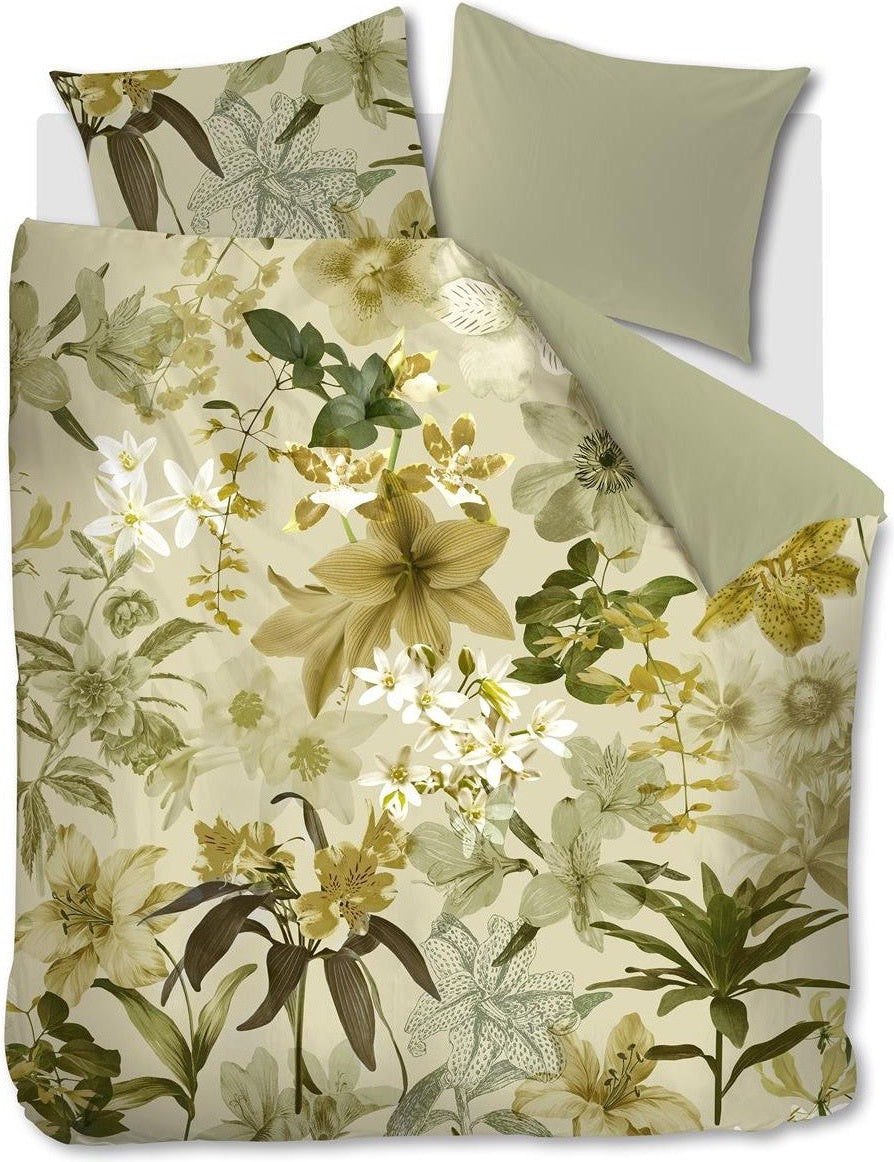 Housse de couette Beddinghouse en satin Kiley vert