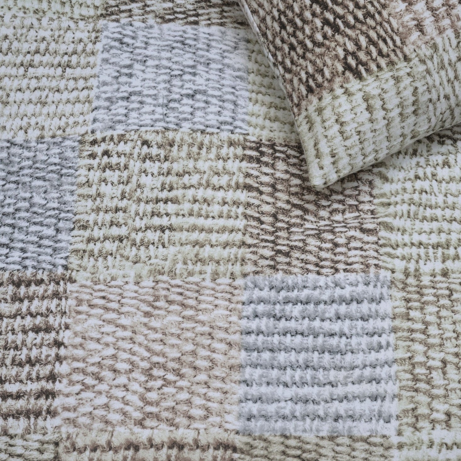 Ariadne at Home Dekbedovertrek Flanel Patches Naturel