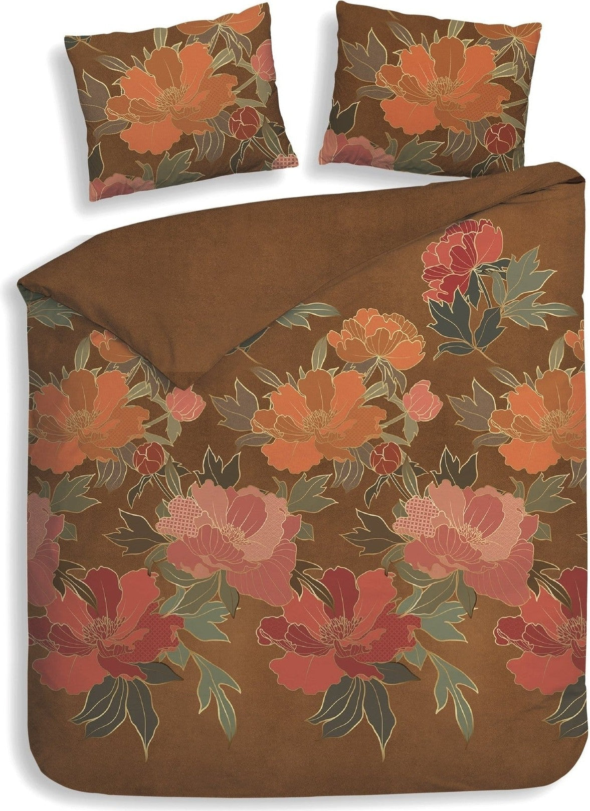 Housse de couette Heckettlane Flanelle Francesco Orange