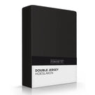Romanette hoeslaken double jersey zwart