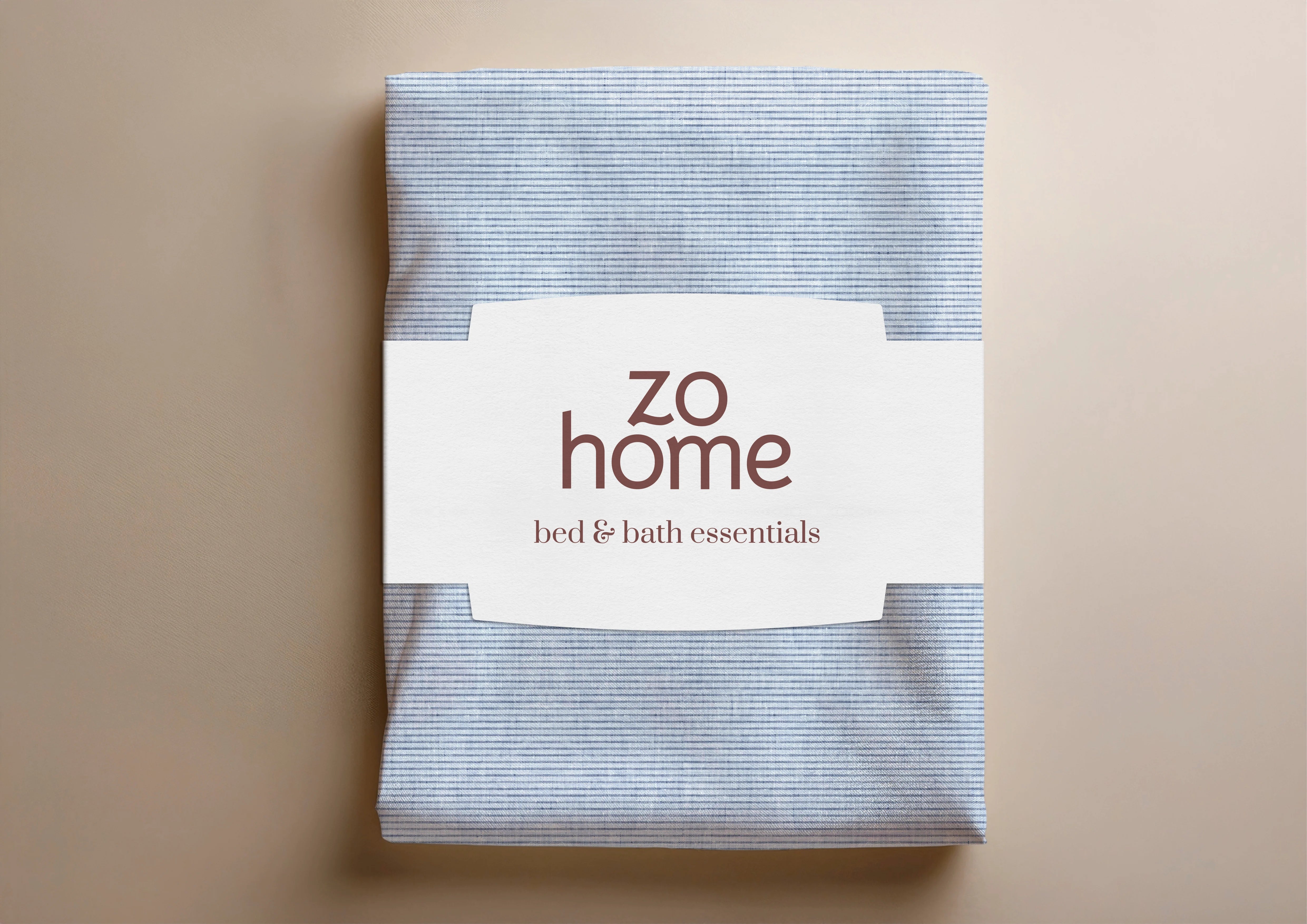 Zo Home Dekbedovertrek Katoen Striscia di Lino - Denim