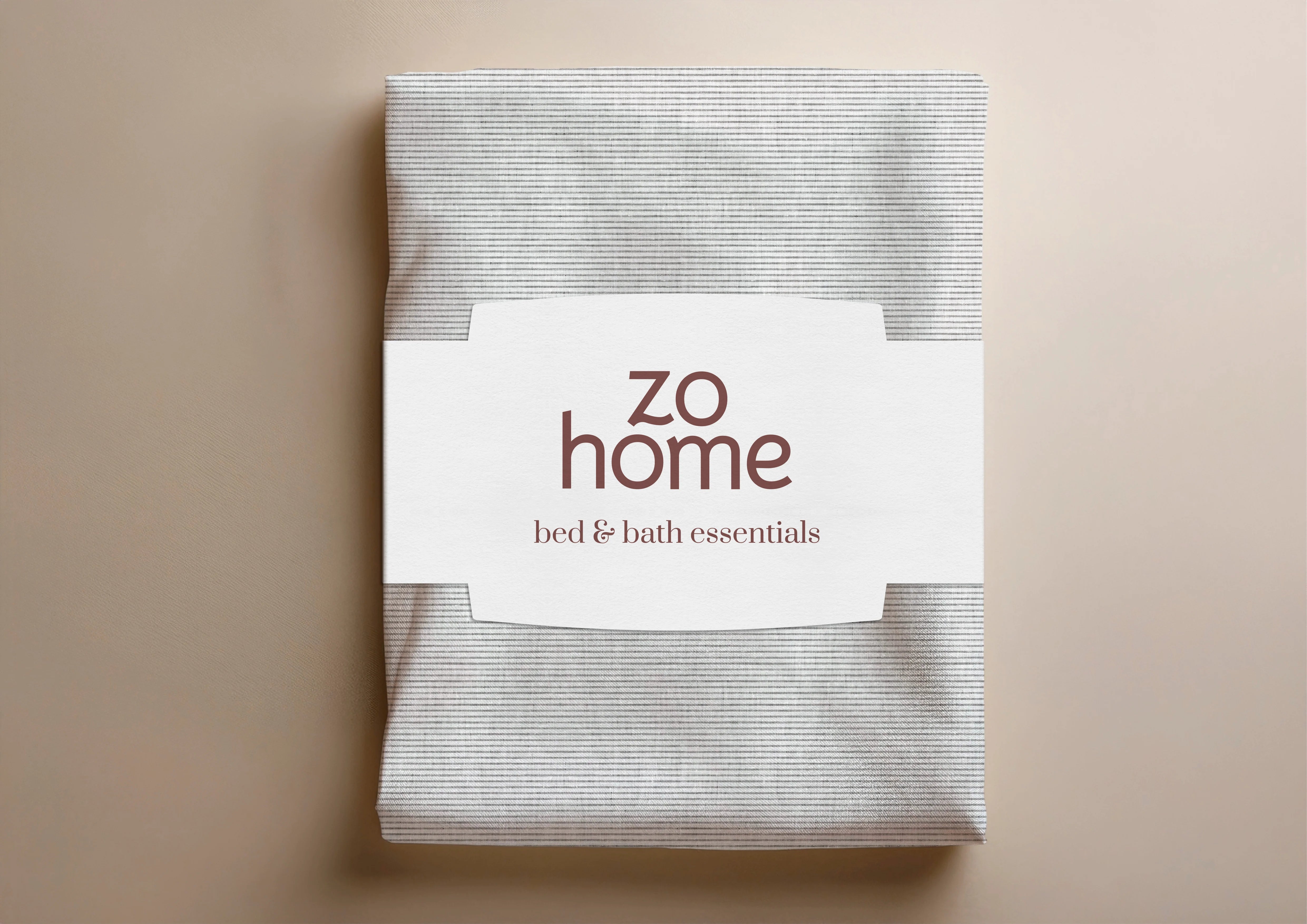 Zo Home Dekbedovertrek Katoen Striscia di Lino - Dove Grey