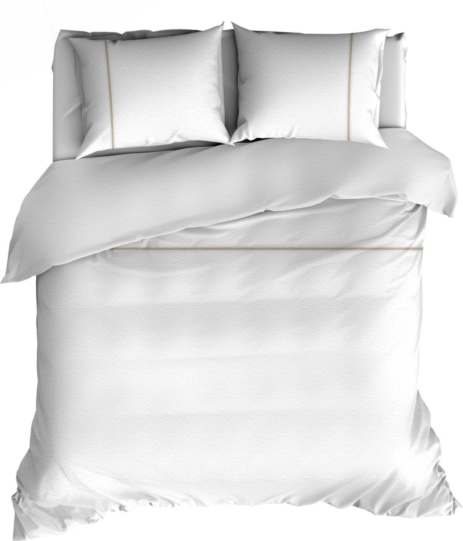 Dekbedovertrek Flanel Duchesse Wit Sand - Bedtextielonline.be