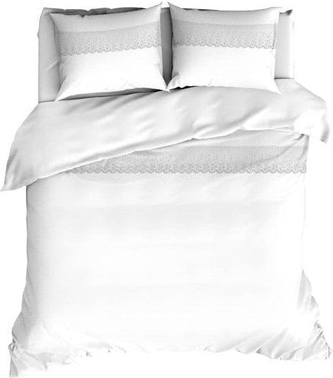 Housse de couette Romanette Coton Vienna Blanc