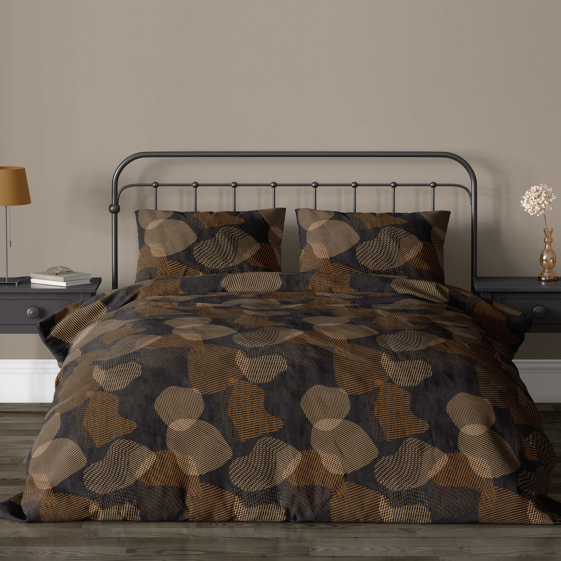 Satin d'Or Dekbedovertrek Satijn Bionic Antra Brons