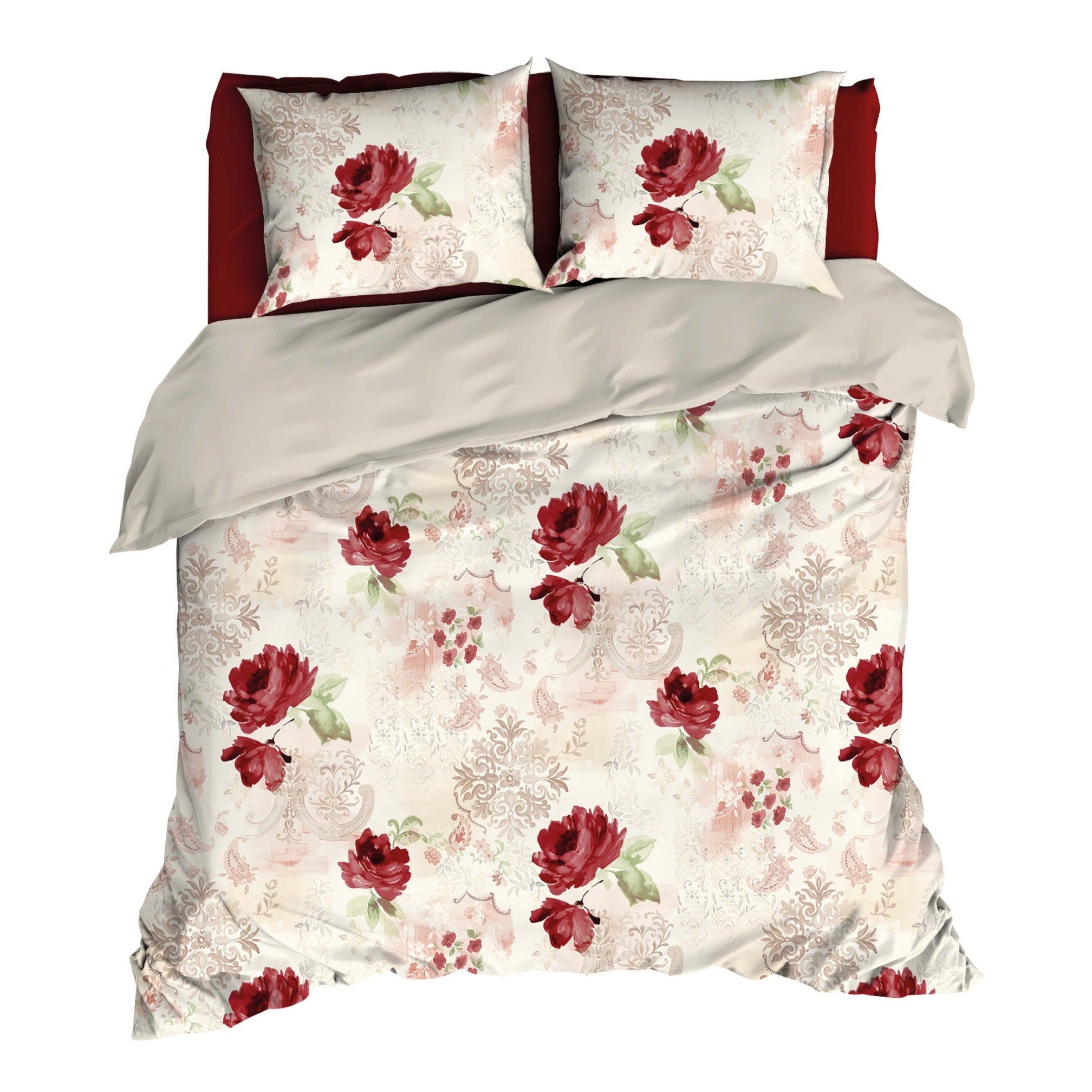 Satin d'Or Dekbedovertrek Satijn Grace Rood