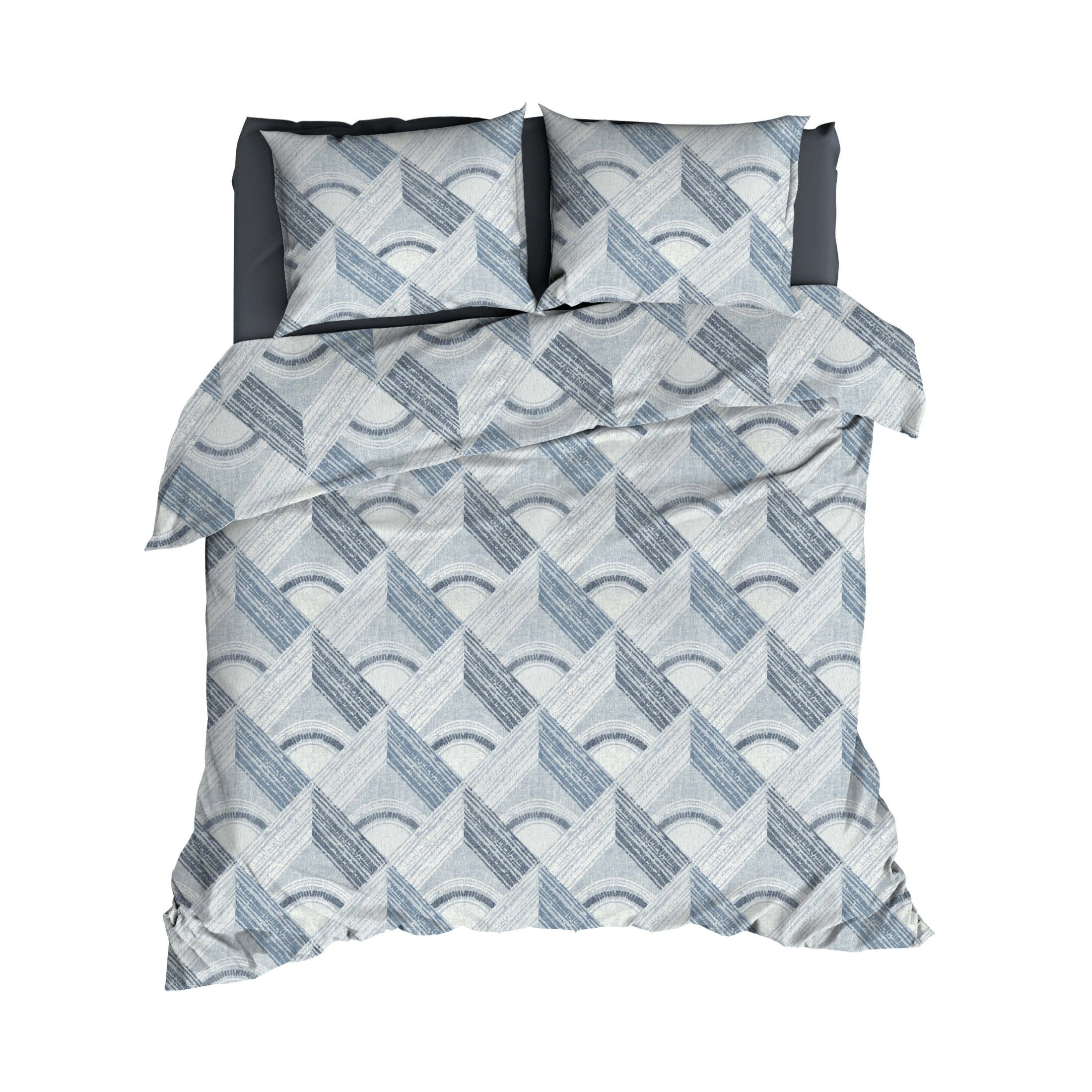 Romanette Dekbedovertrek Katoen Pantheon Blauw/Grijs
