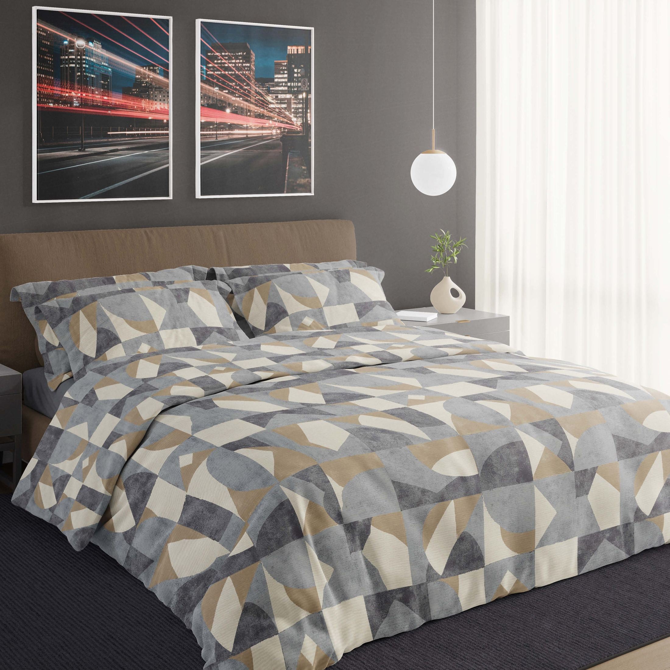 Romanette Dekbedovertrek Katoen Pictet Grijs