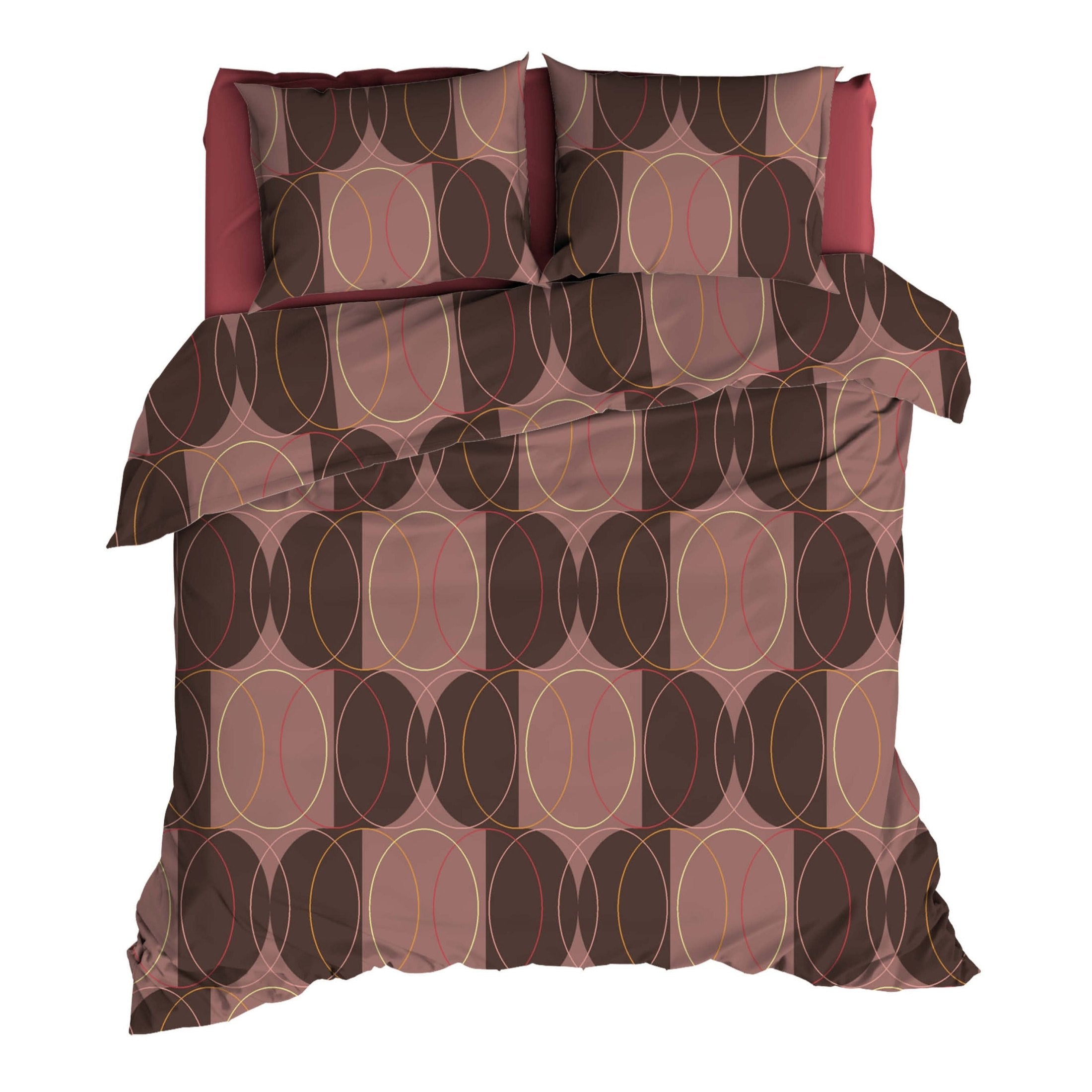 Romanette Dekbedovertrek Katoen Swing Chocomat