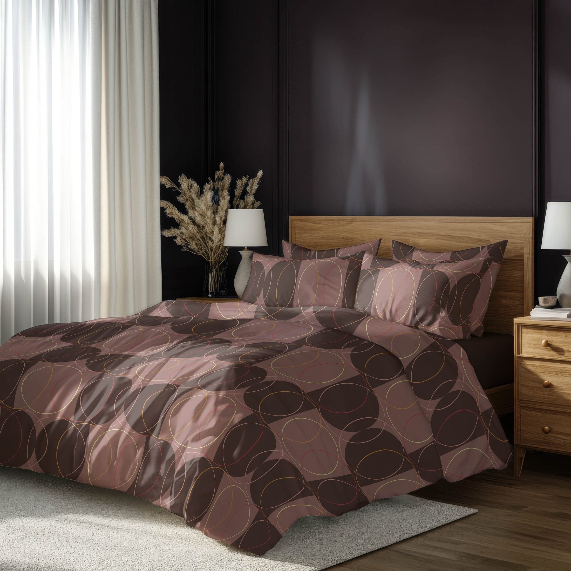 Romanette Dekbedovertrek Katoen Swing Chocomat