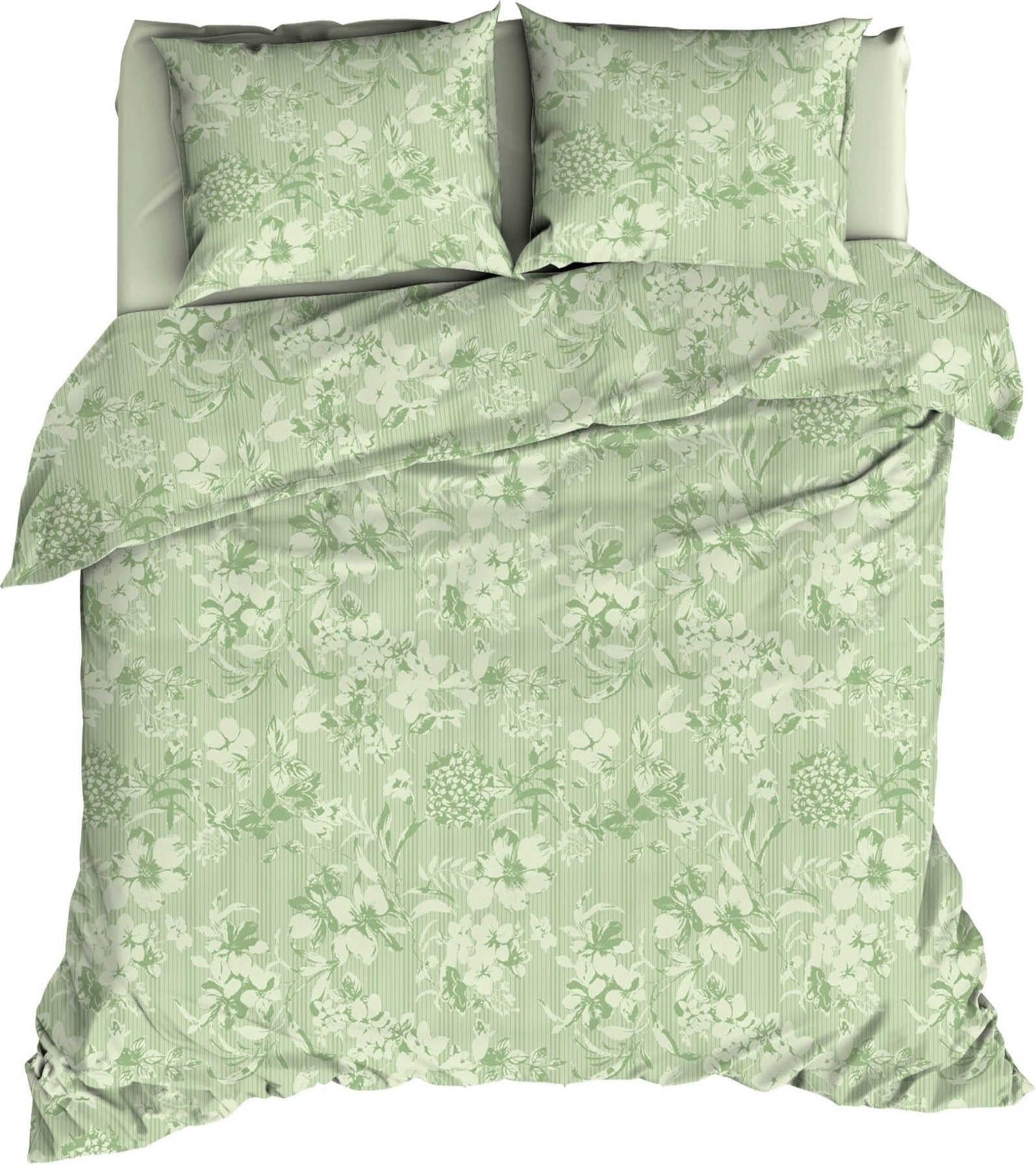 Housse de couette Romanette Coton Victorine Vert