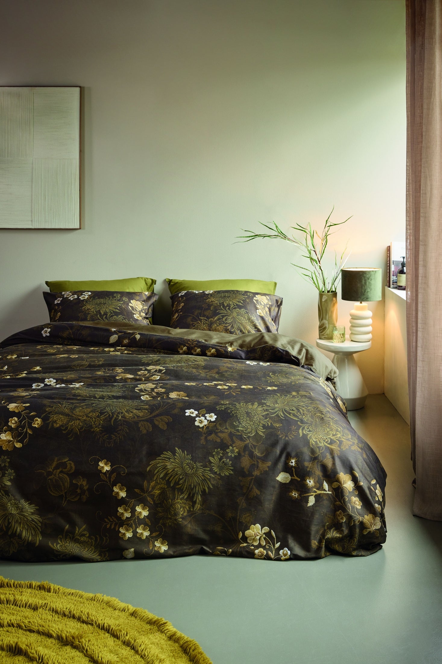 Beddinghouse Dekbedovertrek Satijn Darcy Olive Green