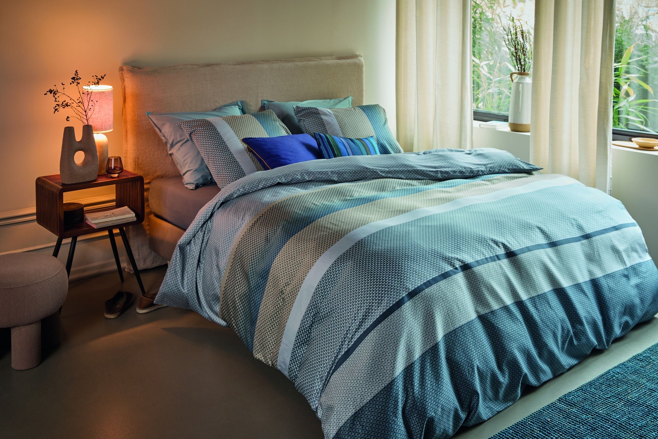 Beddinghouse Dekbedovertrek Satijn Marthe Blauw