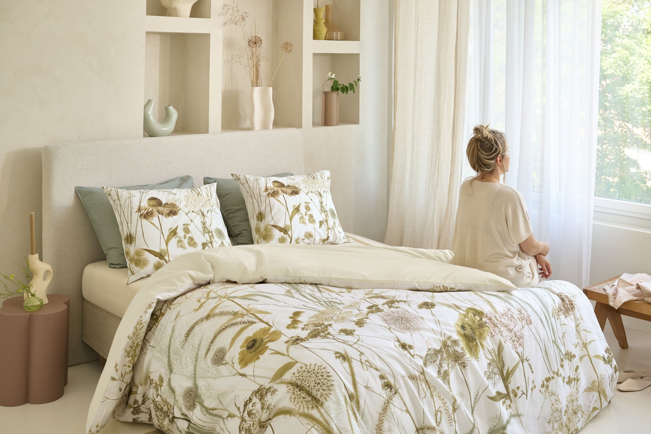 Beddinghouse Dekbedovertrek Katoen Cely - Naturel