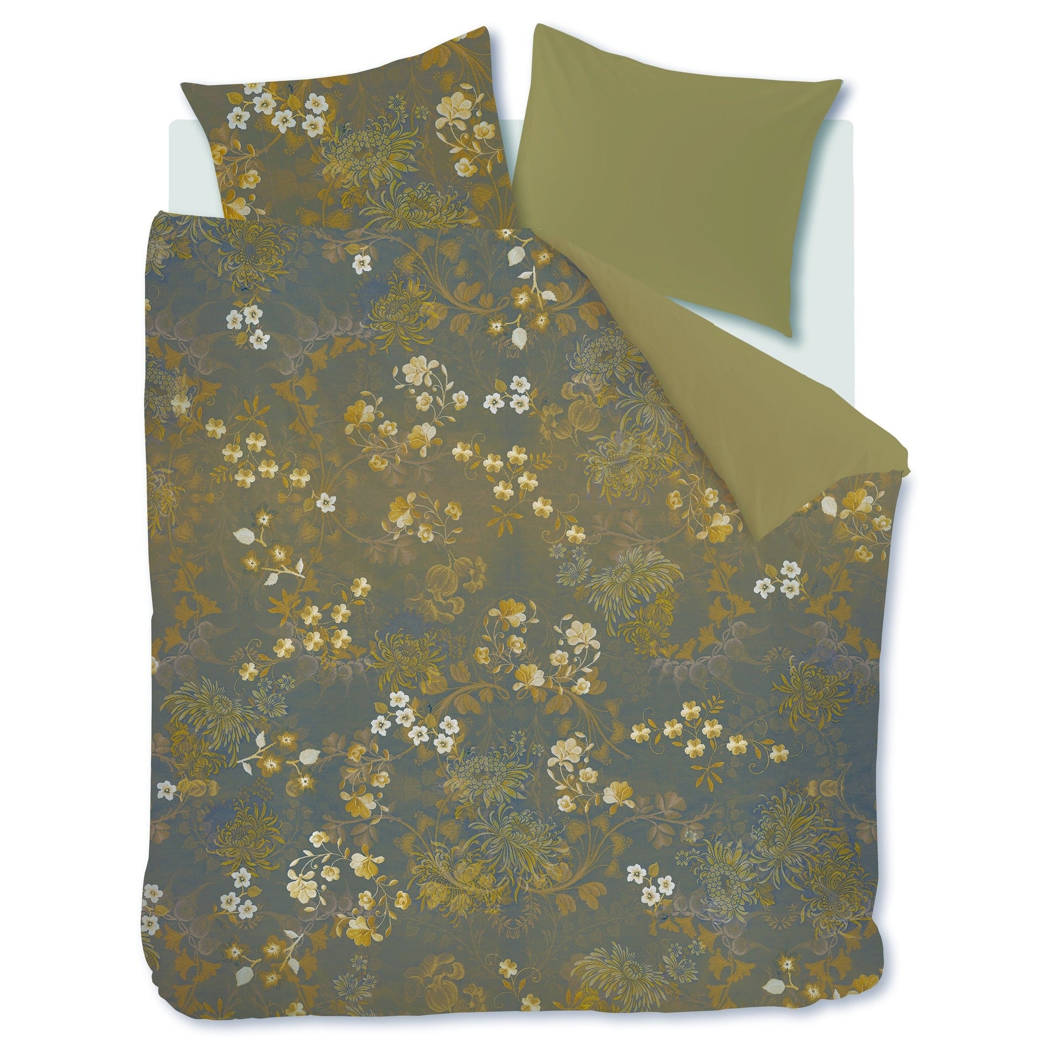 Beddinghouse Dekbedovertrek Satijn Darcy Olive Green