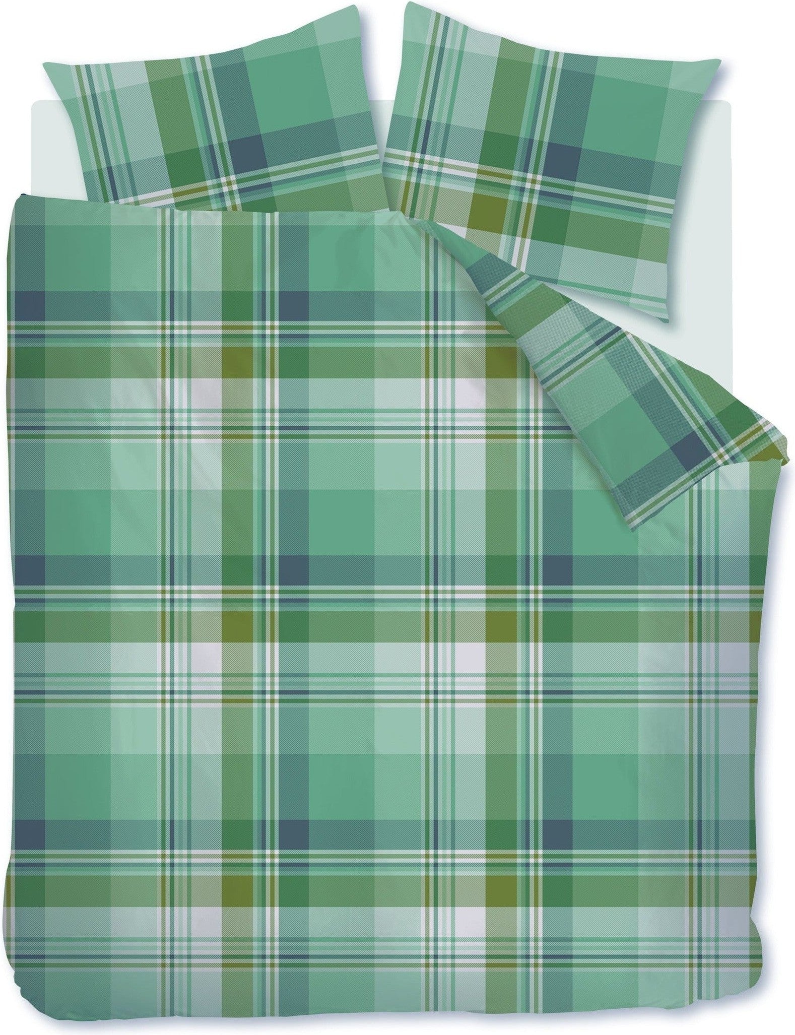 Beddinghouse Dekbedovertrek Flanel Vernon Groen
