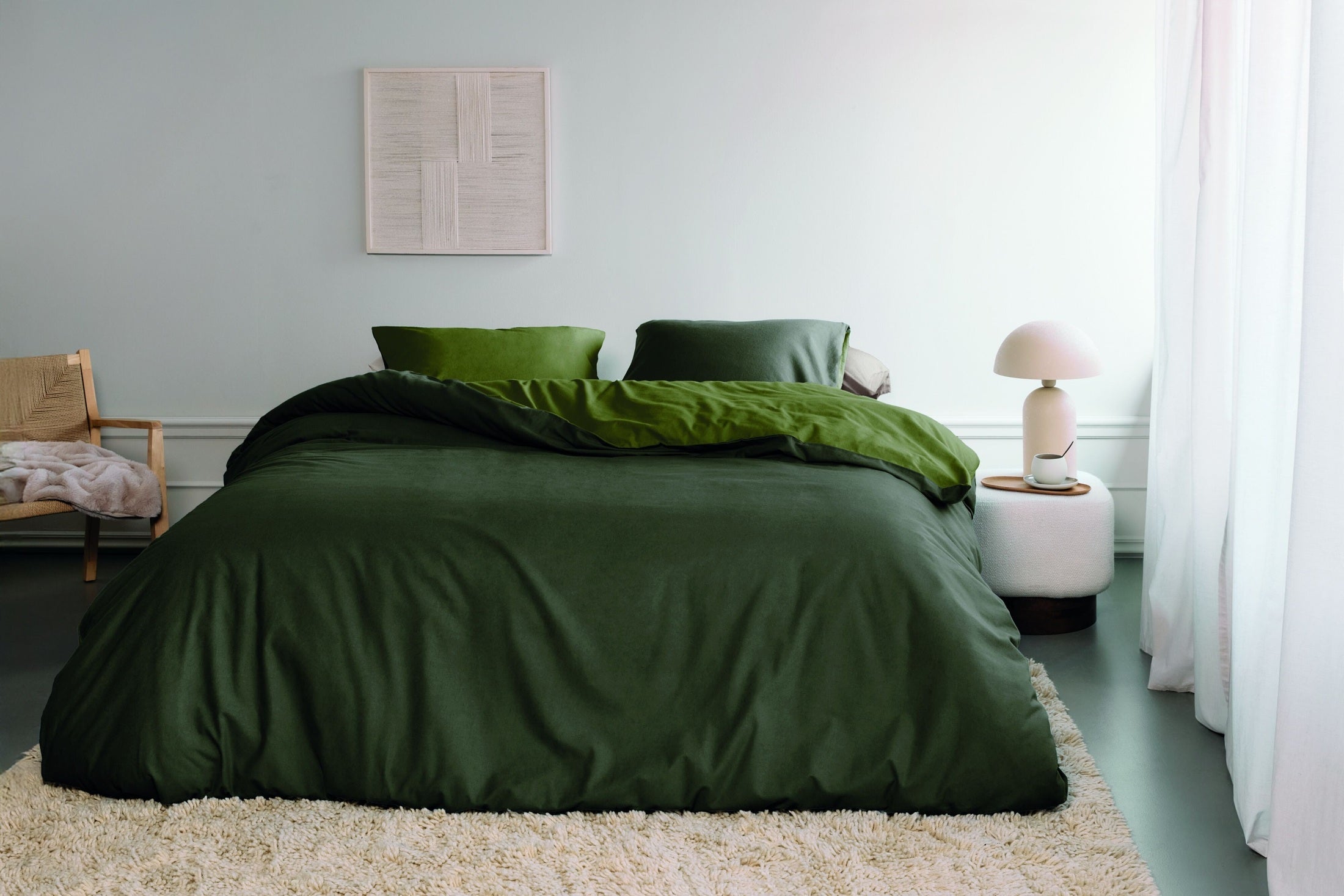 Beddinghouse Dekbedovertrek Flanel Warm Groen