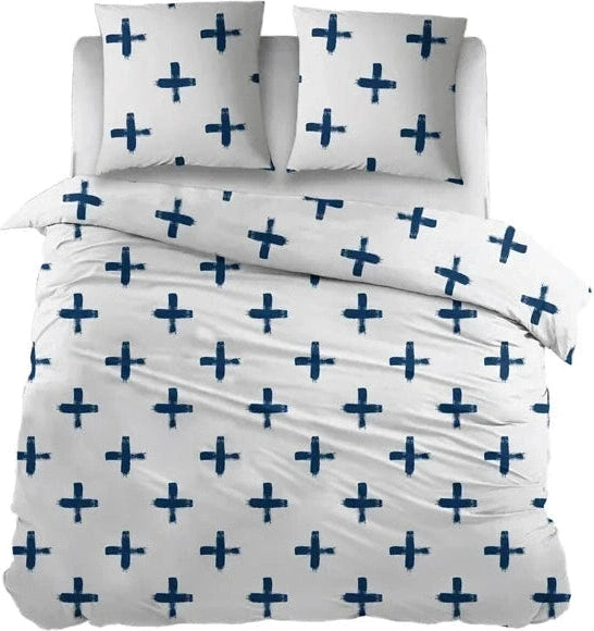 Sleepnight Bettbezug Baumwolle Aida Navy