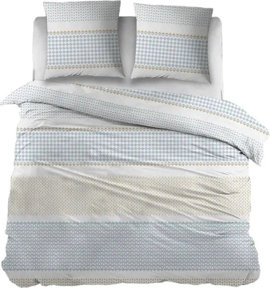 Sleepnight Housse de Couette Coton Alicia Bleu