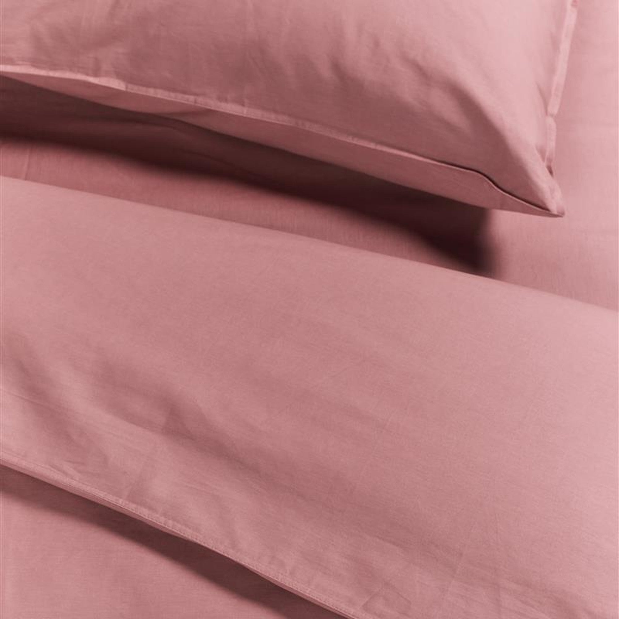 Ambiante dekbedovertrek katoen Cotton uni, roze