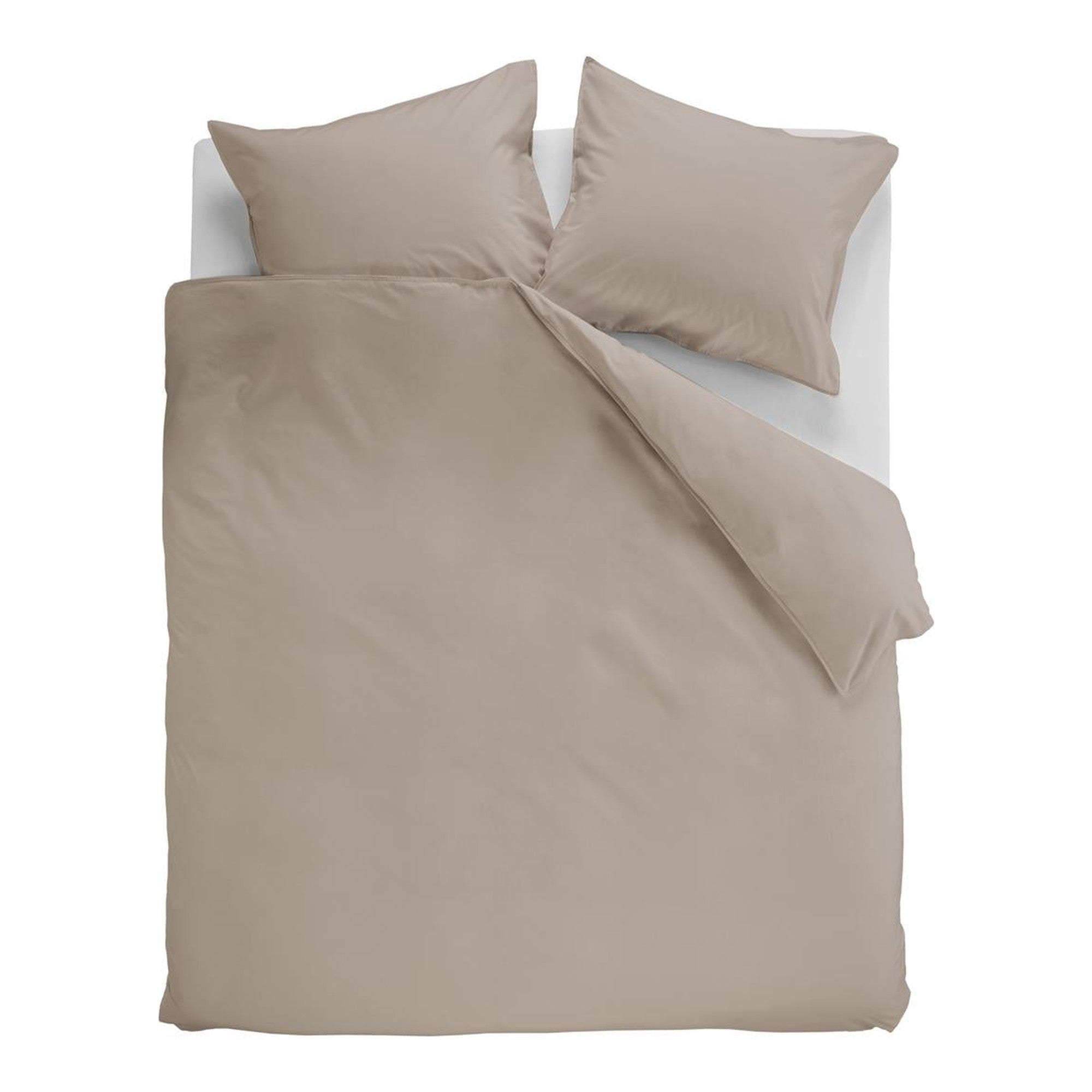 Ambiante dekbedovertrek katoen Cotton uni, taupe