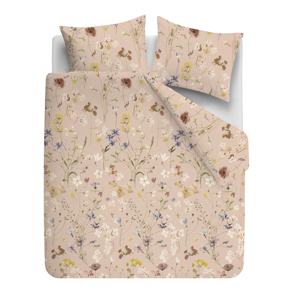 Ariadne at Home Dekbedovertrek Flanel Soft Flowers Nude